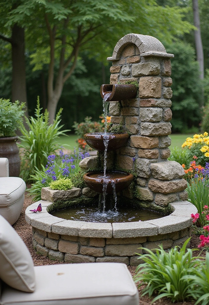 21 Outdoor Living Room Tips That Will Transform Your Space! - 9. Add a Water Feature