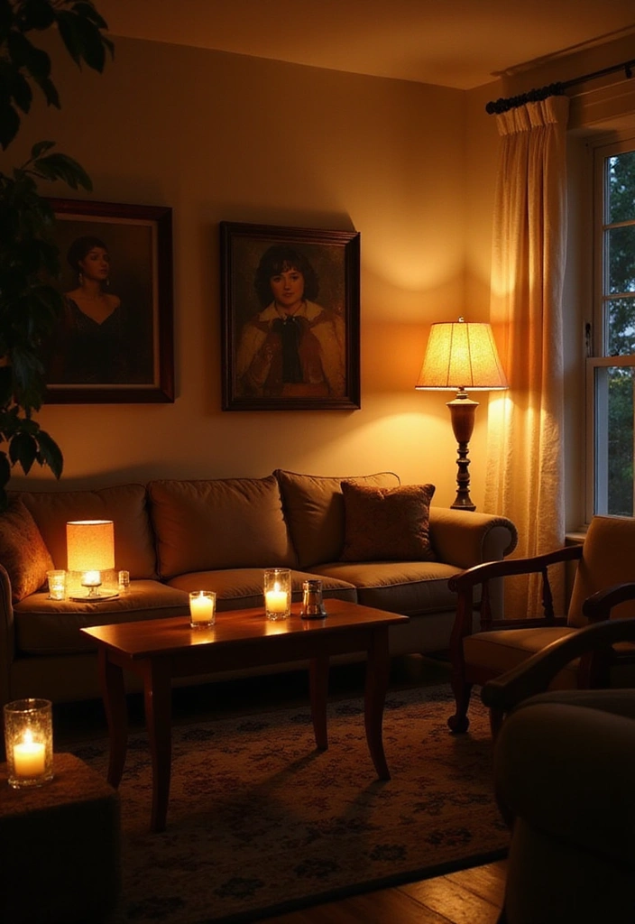 21 French Cottage Living Room Ideas That'll Make You Swoon! - 13. Soft Lighting Accents