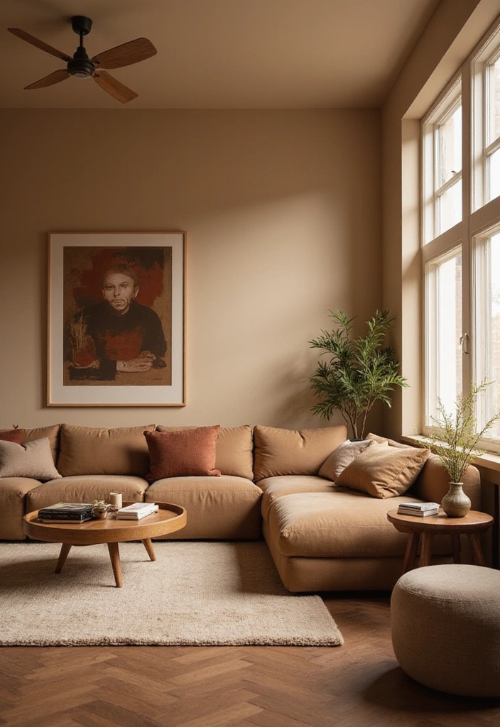 21 French Cottage Living Room Ideas That'll Make You Swoon! - 11. Warm Color Palettes