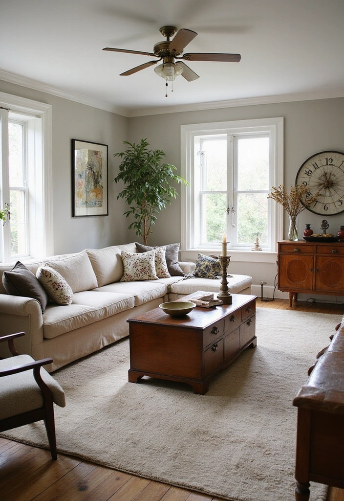 21 Luxury Living Room Ideas - 20. Vintage Finds