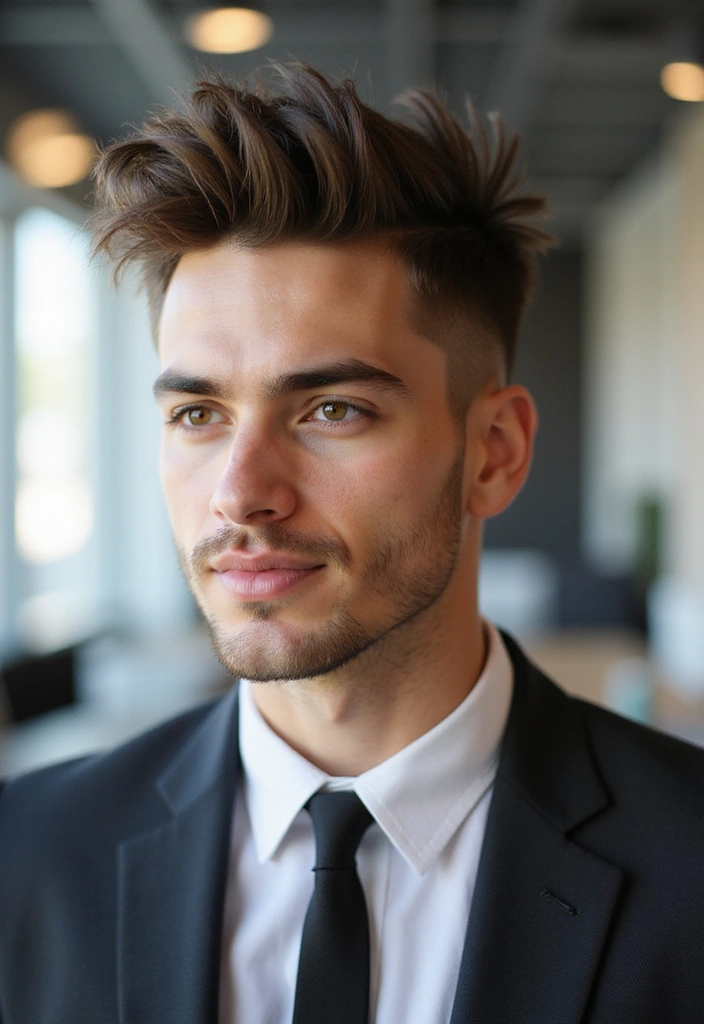 21 Spiky Hair Techniques for Young Professionals - 3. The Side-Spiked Look