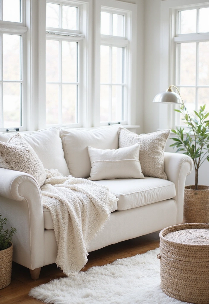 21 Stunning White Living Room Ideas That Will Leave You Breathless! - 1. Cozy White Textures