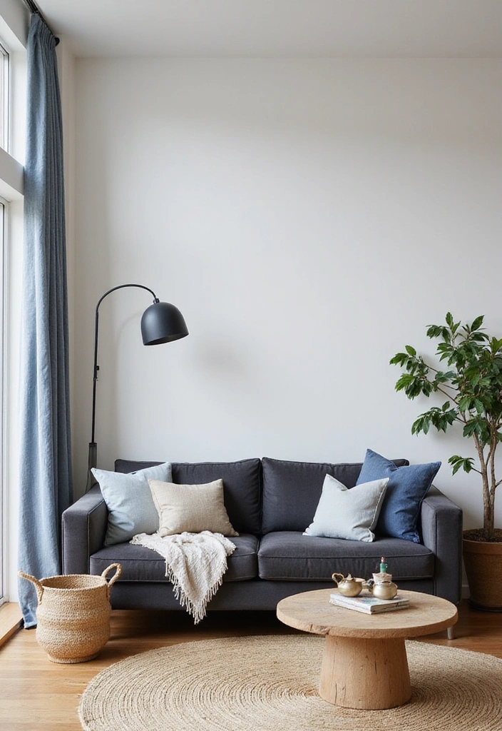 23 Dark Gray Sofa Living Room Ideas That’ll Transform Your Space (You Won't Believe #11!) - 16. Coastal Calm