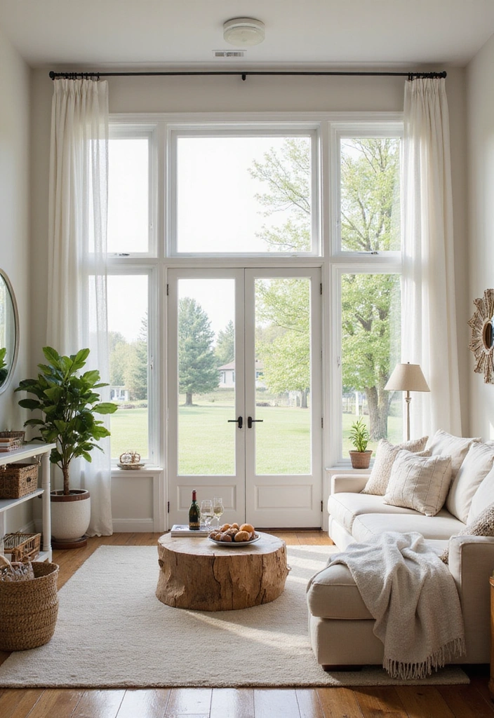 21 Farmhouse Style Living Room Ideas That Will Transform Your Space! - 18. Embracing Natural Light