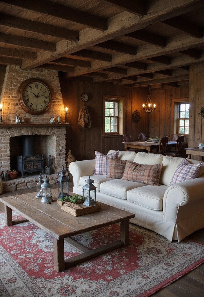 21 Dark Living Room Ideas That'll Make You Want to Curl Up with a Book! - 14. Farmhouse Dark