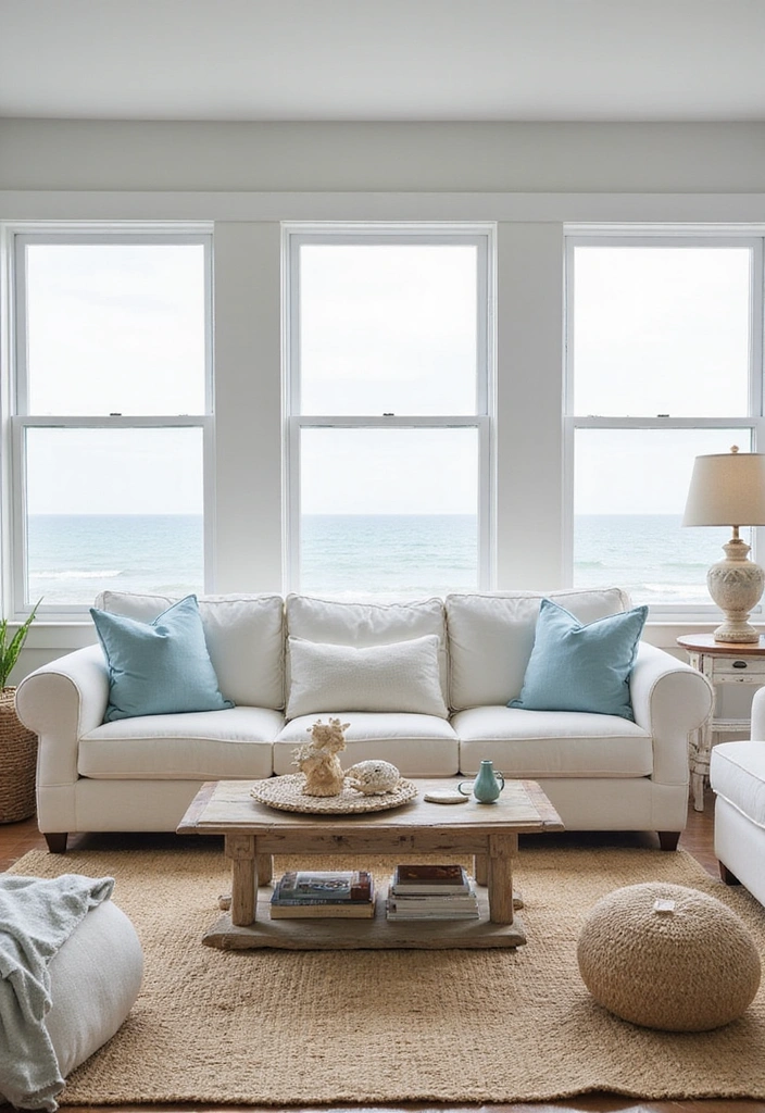 21 Stunning White Living Room Ideas That Will Leave You Breathless! - 6. Coastal Vibes