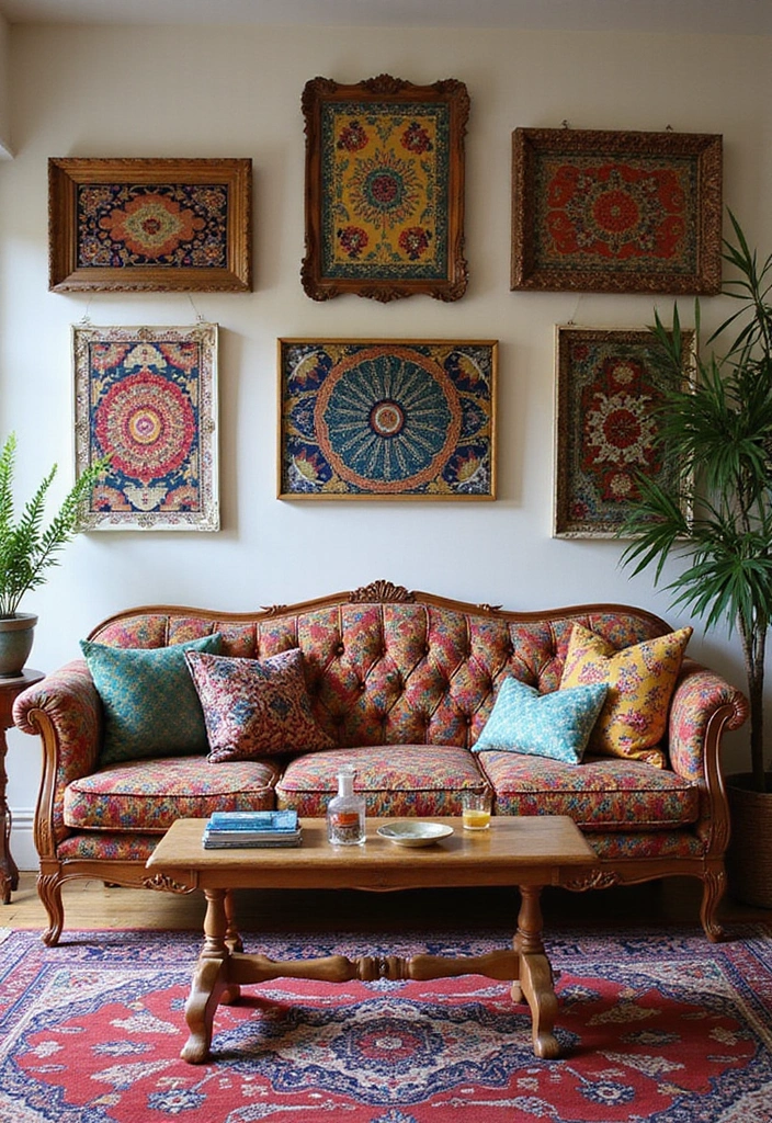 21 Bohemian Living Room Ideas That'll Transform Your Space into a Cozy Oasis! - 12. Playful Patterns