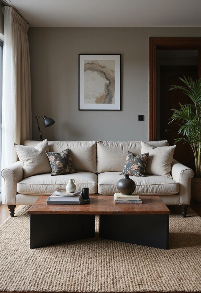 21 Black And Rust Living Room Ideas That Will Transform Your Space! - 19. Black and Rust Coffee Table