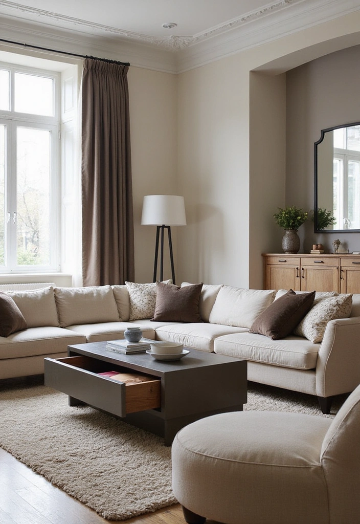 21 Luxury Living Room Ideas - 12. Multi-Functional Furniture