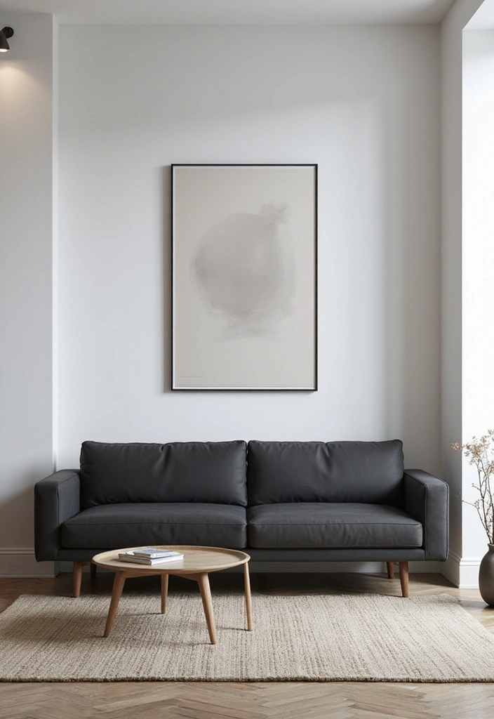 21 Dark Living Room Ideas That'll Make You Want to Curl Up with a Book! - 8. Minimalist Dark