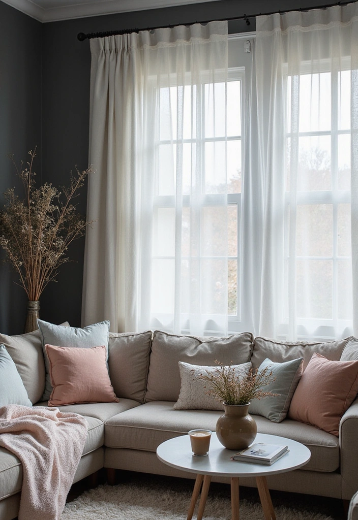 21 Dark Living Room Ideas That'll Make You Want to Curl Up with a Book! - 20. Ethereal Darks