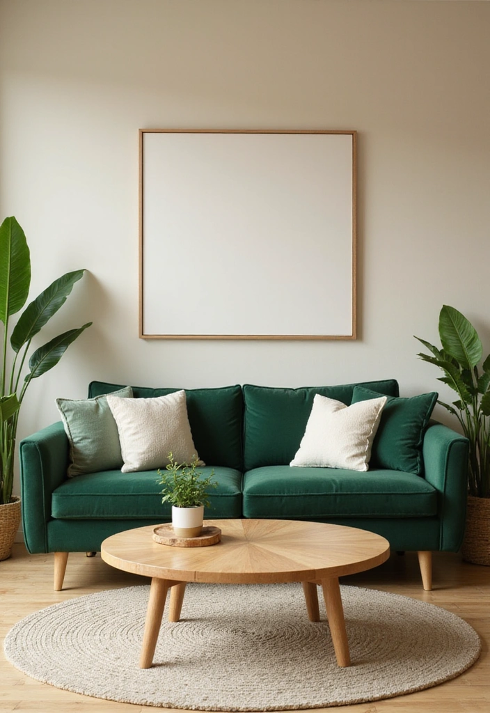 21 Stunning Two Colour Combinations for Your Living Room That'll Leave You Breathless! - 3. Forest Green and Cream