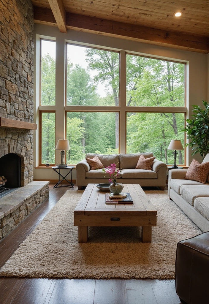 21 Luxury Living Room Ideas - 17. Outdoor-Inspired Decor