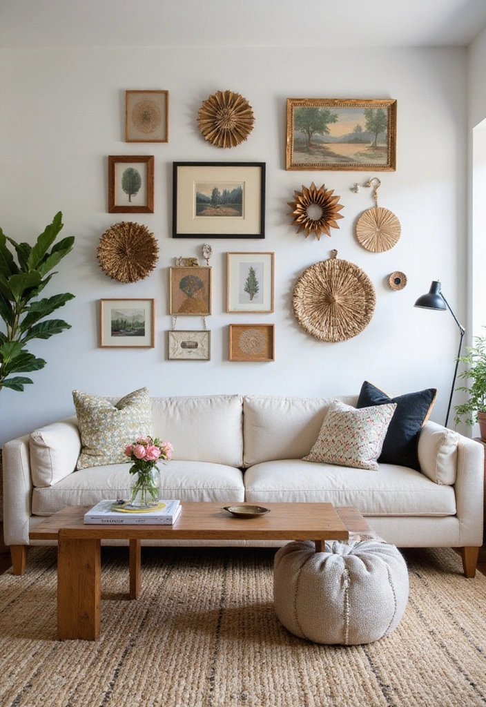 21 Green Living Room Ideas That'll Transform Your Space into a Sustainable Oasis! - 16. Sustainable Wall Art