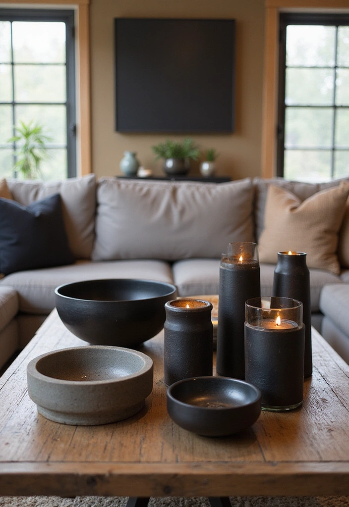 21 Black And Rust Living Room Ideas That Will Transform Your Space! - 21. Black and Rust Home Accents