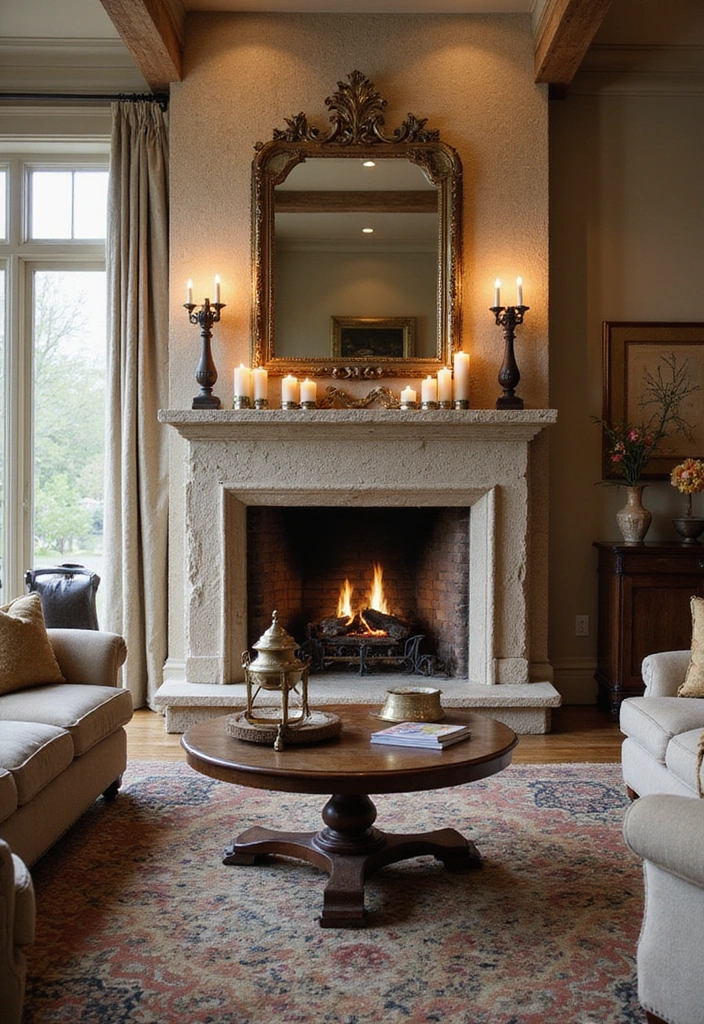 21 Luxury Living Room Ideas - 10. Cozy Fireplace