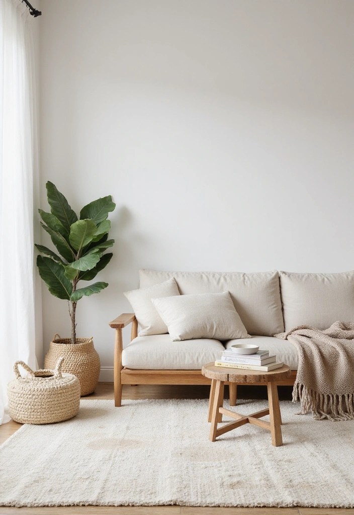 21 Bohemian Living Room Ideas That'll Transform Your Space into a Cozy Oasis! - 18. Minimalist Bohemian