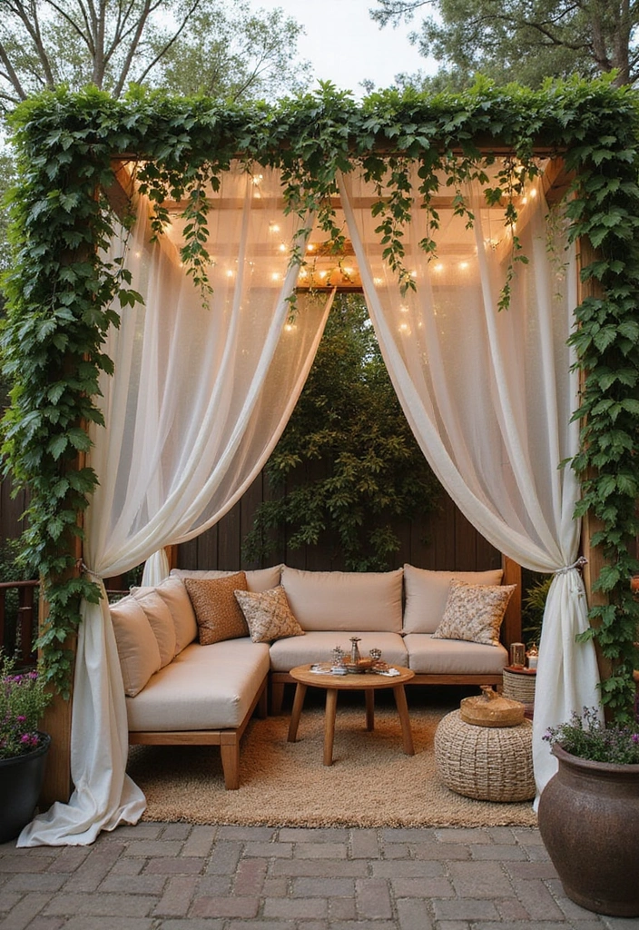 21 Outdoor Living Room Tips That Will Transform Your Space! - 5. Install a Cozy Canopy