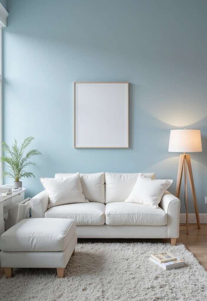 21 Chic Blue Living Room Ideas That'll Make You Want to Redecorate! - 6. Soft and Serene