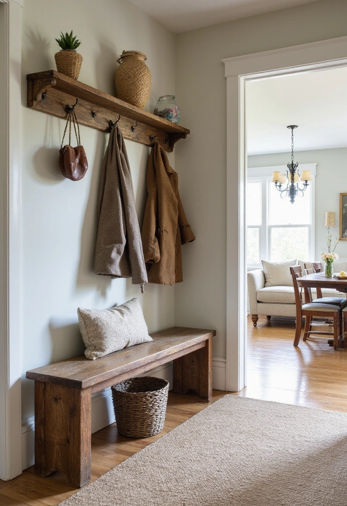 21 Farmhouse Style Living Room Ideas That Will Transform Your Space! - 20. Charming Entryways