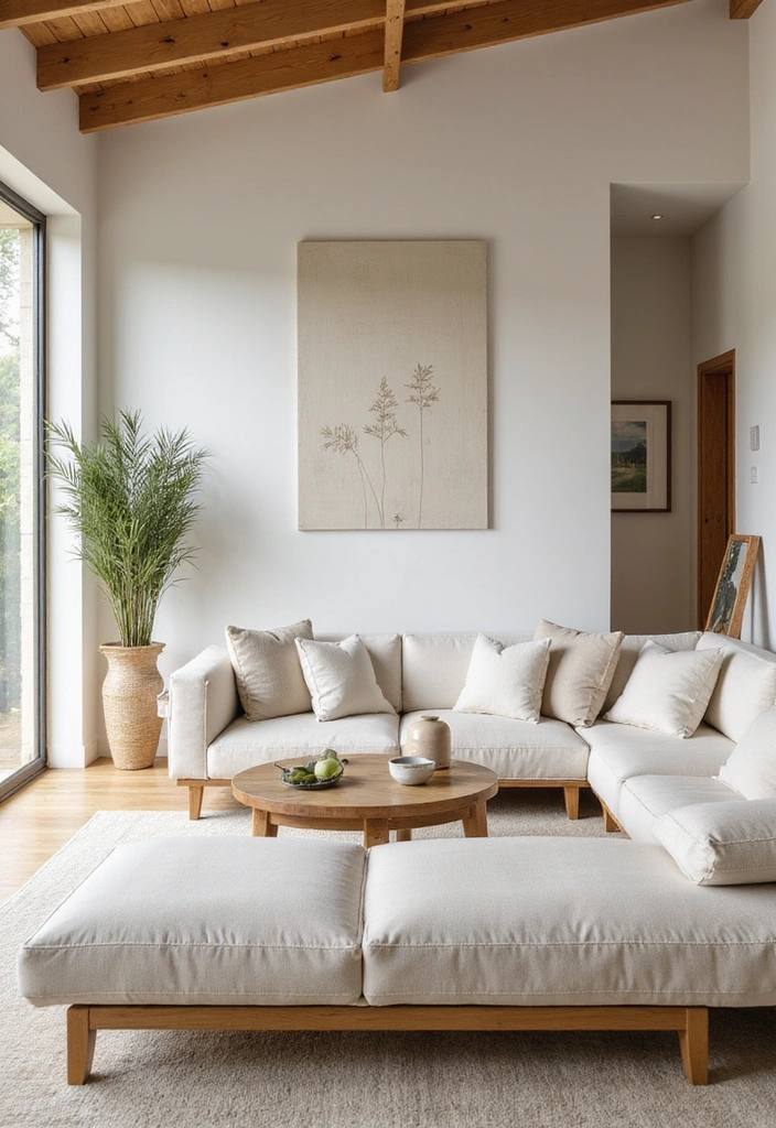 21 Stunning White Living Room Ideas That Will Leave You Breathless! - 15. Zen White Retreat