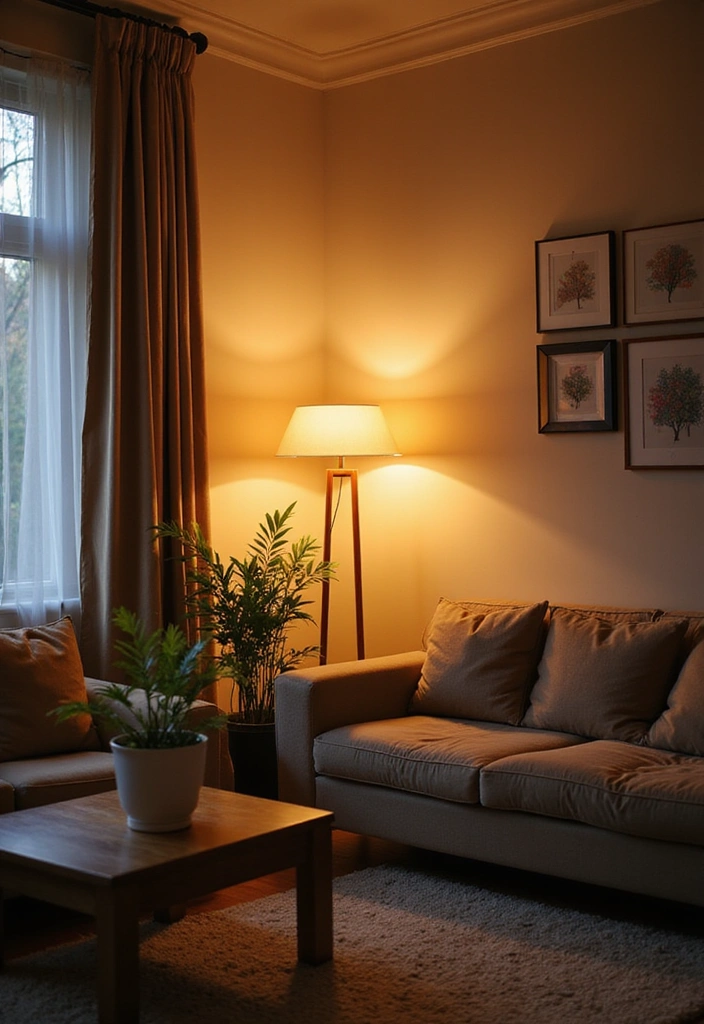 21 Green Living Room Ideas That'll Transform Your Space into a Sustainable Oasis! - 14. Energy-Efficient Lighting