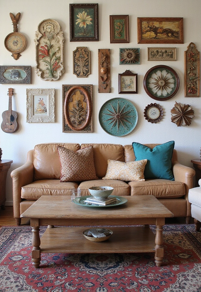21 Green Living Room Ideas That'll Transform Your Space into a Sustainable Oasis! - 5. Recycled Art and Decor