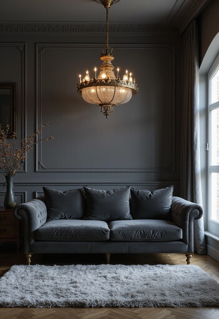 23 Dark Gray Sofa Living Room Ideas That’ll Transform Your Space (You Won't Believe #11!) - 5. Luxurious Textures