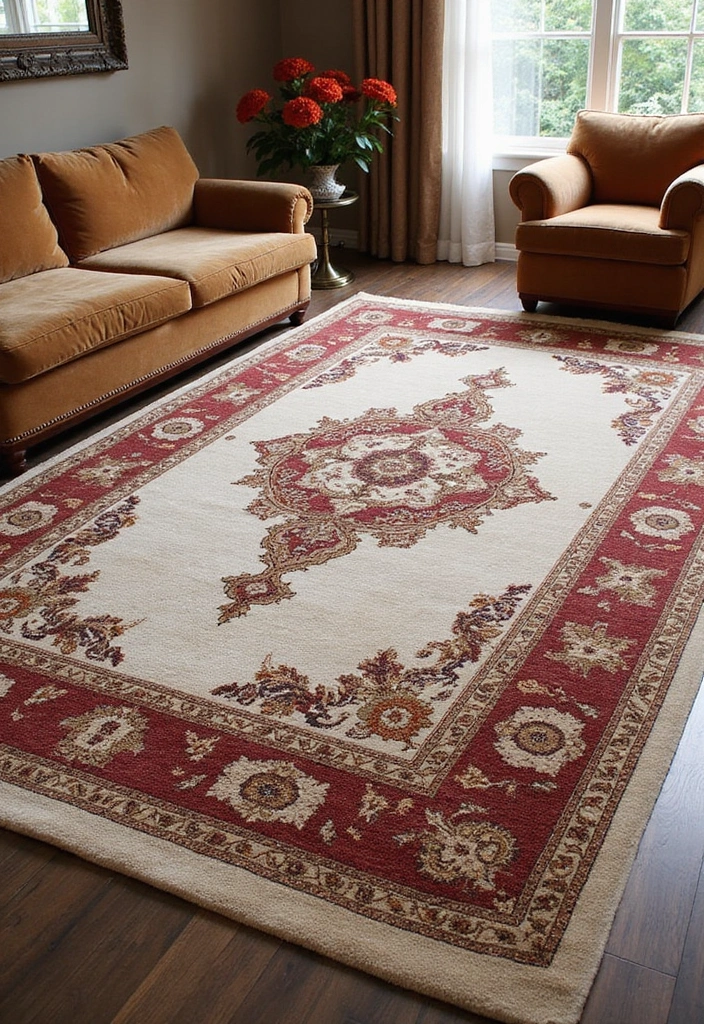 21 Luxury Living Room Ideas - 16. Elegant Rugs