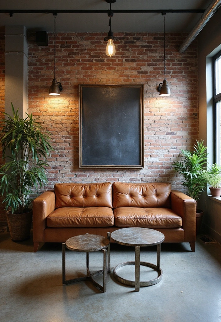 21 Brown Sofa Living Room Ideas That'll Make You Say 'Wow!' - 8. Industrial Edge