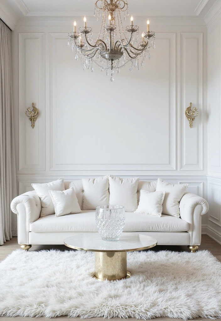 21 Stunning White Living Room Ideas That Will Leave You Breathless! - 9. Luxurious White Elegance
