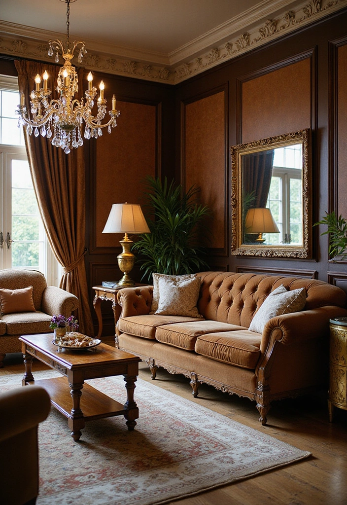 21 Brown Sofa Living Room Ideas That'll Make You Say 'Wow!' - 13. Classic Elegance