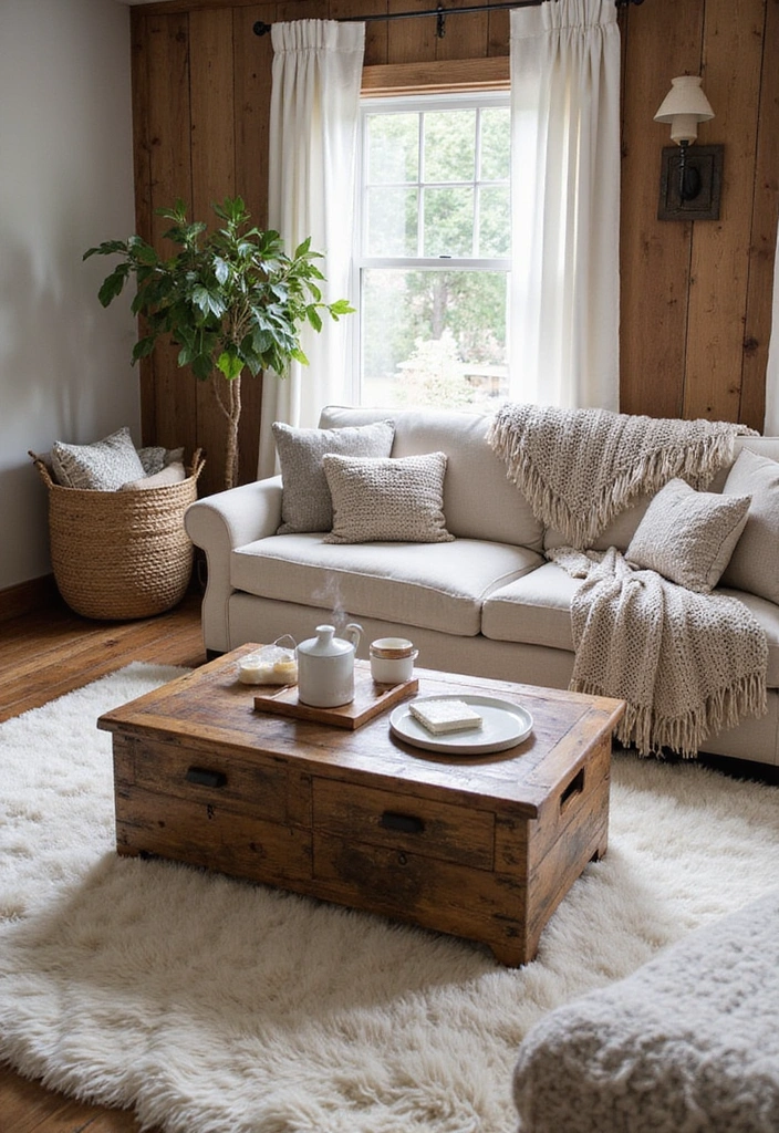 21 Farmhouse Style Living Room Ideas That Will Transform Your Space! - 1. Cozy Textures Everywhere