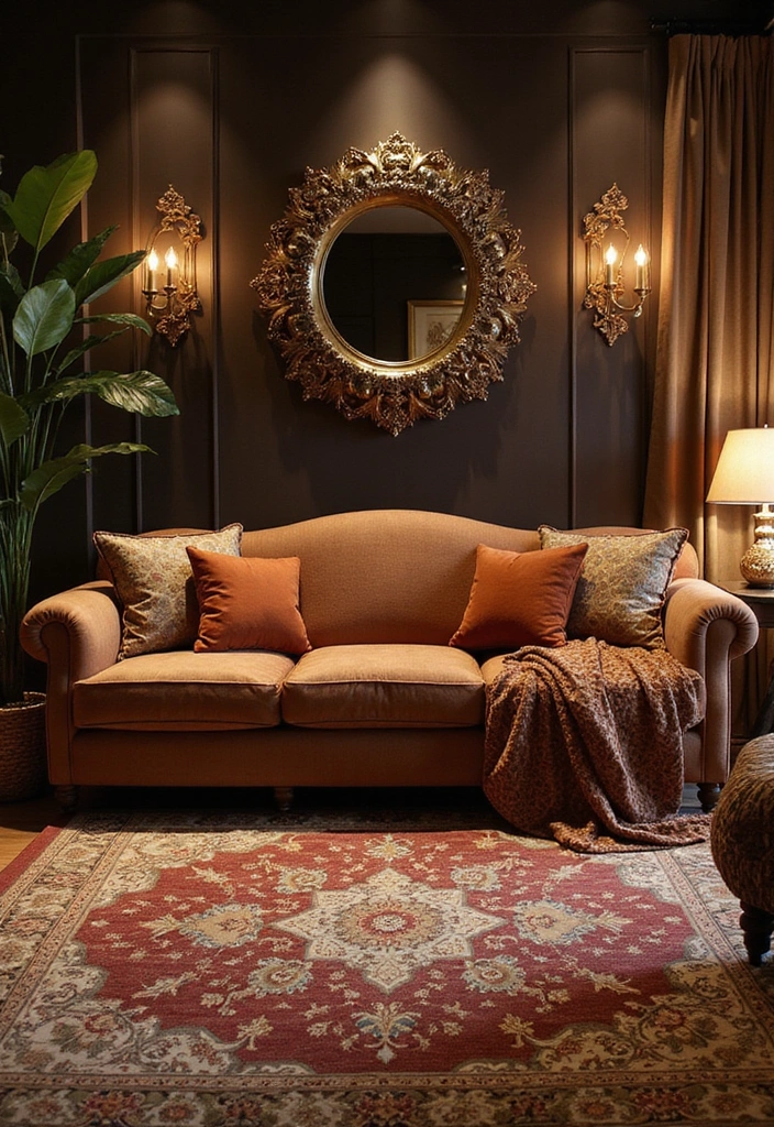 21 Brown Sofa Living Room Ideas That'll Make You Say 'Wow!' - 18. Luxe Textures