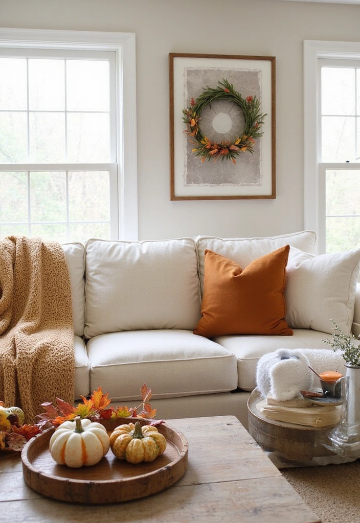 21 Farmhouse Style Living Room Ideas That Will Transform Your Space! - 19. Seasonal Decor Changes