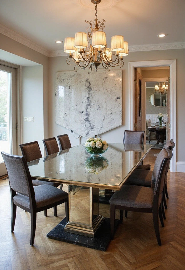 20 Luxury Dining Room Decor with Mirror - 15. Custom Mirrored Features