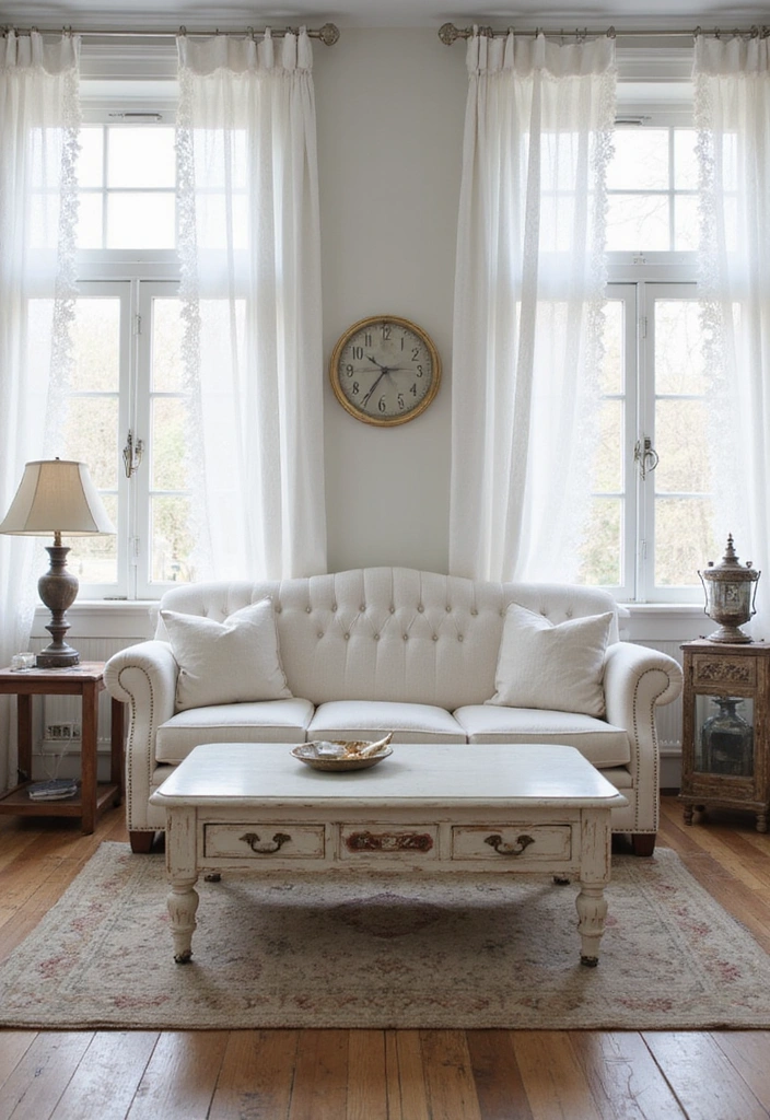 21 Stunning White Living Room Ideas That Will Leave You Breathless! - 3. Vintage Charm